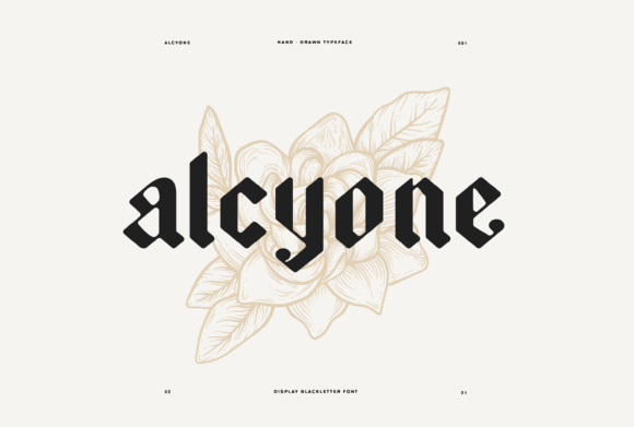 Alcyone: The Bold Blackletter Font for Modern Branding