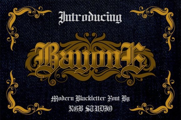 Bayone: The Bold Blackletter Font for Distinctive Branding
