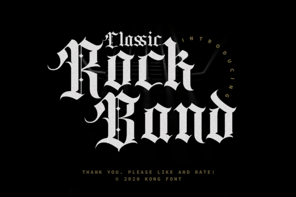 Classic Rock Band: The Bold Blackletter Typeface for Modern Designs