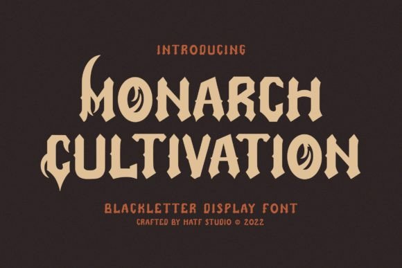 Monarch Cultivation Font: Gothic Elegance for Modern Design