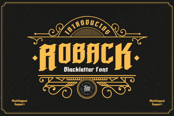 Roback Font Review: A Bold Blackletter for Premium Vintage Design